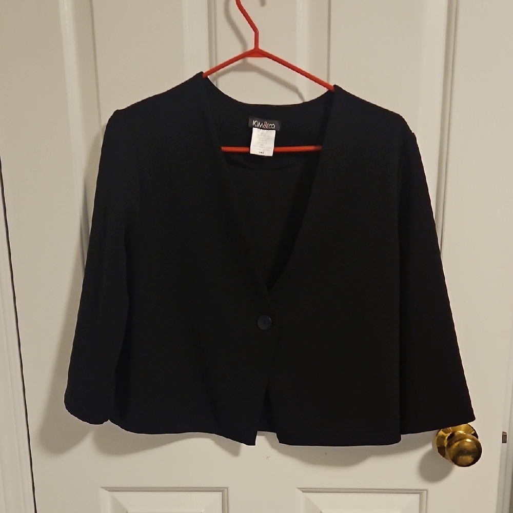 💗Kim& CO  Women's Elegant Black Suit Jacket
